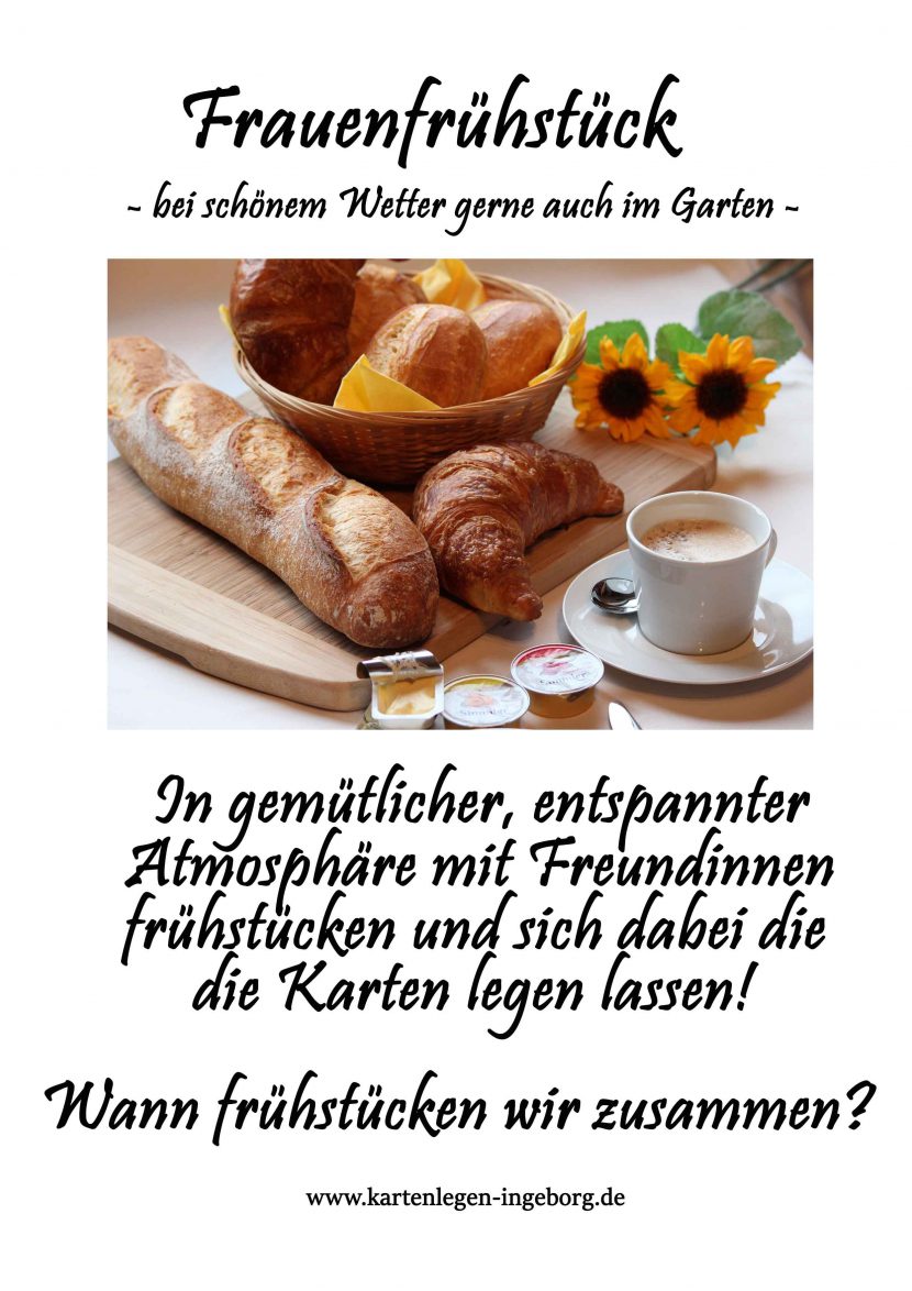 Lecker frühstücken und Kartenlegen Spirituelle Lebensberatung